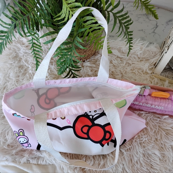 Hello Kitty Pink Tote Bag and Spa Headband Set - Picture 5 of 5